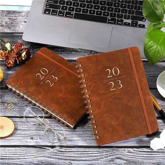 2023 Planner - Weekly & Monthly Planner 2023 with 12 Monthly Tabs - Brown - Picture 7 of 7